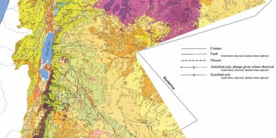 Mappa di Giordania geologia